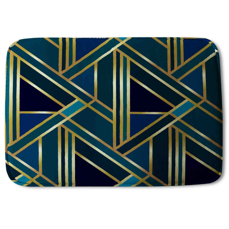 Akgül Memory Foam Non-Slip Bath Rug, Geometric 1