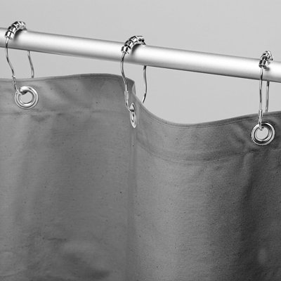 Rideau de douche en coton biologique de qualité supérieure pour décor de salle de bain - Rideau non toxique pour douche de baignoire et de cabine