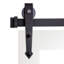 Miroir vertical moderne avec rail de porte de grange en acier et supports de coin décoratifs en métal Modern-1522429554-1522429567