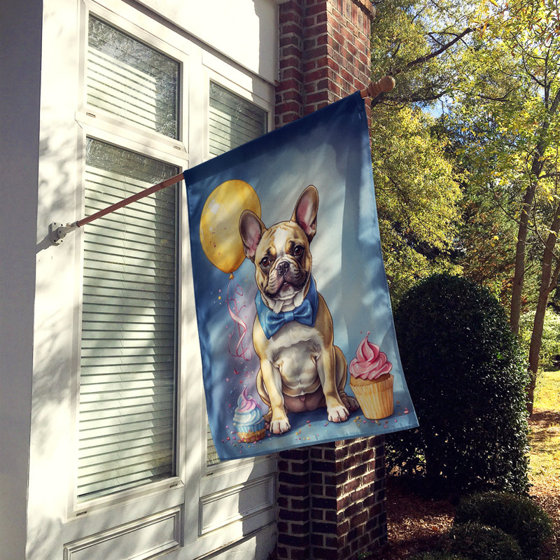 Drapeau «Happy Birthday House», Bouledogue français