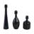 Set Of 3 8/11/15" Olympia Blue Ceramic Bottles