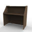 Bureau de réception rectangulaire en stratifié Previlus-385660830