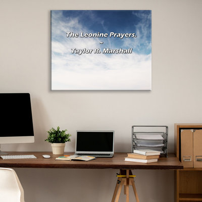 Artsy Quote "The Leonine Prayers." By Taylor R. Marshall Gallery Wrapped Canvas