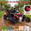 24V Kids Ride on Car 4WD 2 Seating with Télécommande - UTV électrique avec musique et lumières, rouge-125177345