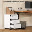HOMCOM 3-Drawer Lockable Filing Cabinet for Home Office-1797865043