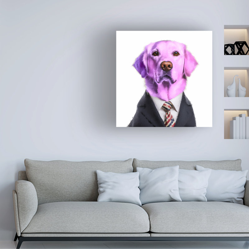 Art sur toile rose bol Sean Parnell, H 14 po x l 14 po