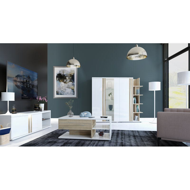 Evalynn Block Coffee Table with Storage