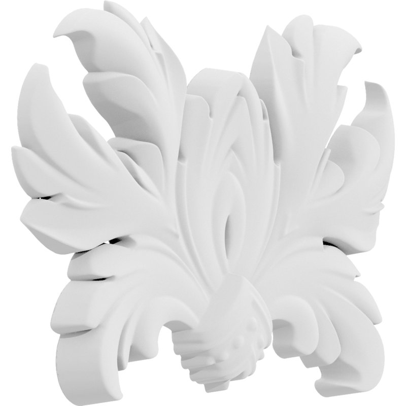 Rosette Geneva, H 3,75 po x l 5 po x P 0,38 po