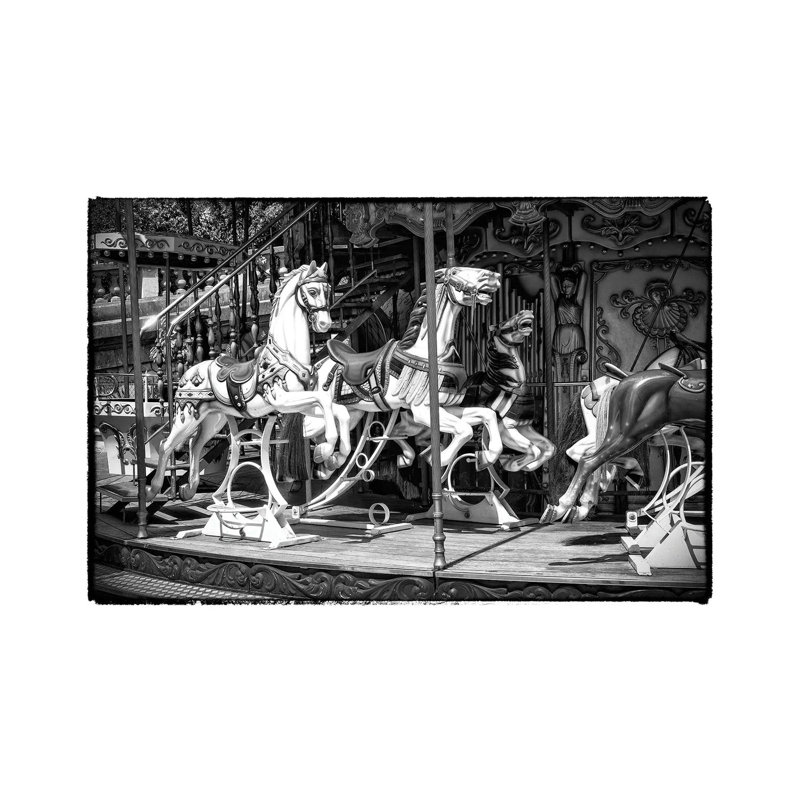 Black Montmartre Series - Paris Carousel by Philippe Hugonnard - Wrapped Canvas Print, 66.04 cm H x 45.72 cm W x 1.91 cm D