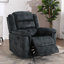 Ensemble de salon 2 pièces inclinable manuel en microfibre classique - Fauteuil inclinable et causeuse-1728894393