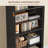 75.8" Farmhouse Arched Bookcase, 6-Tier Wooden Storage Organizer, Open Display and Storage Rack-1133838596