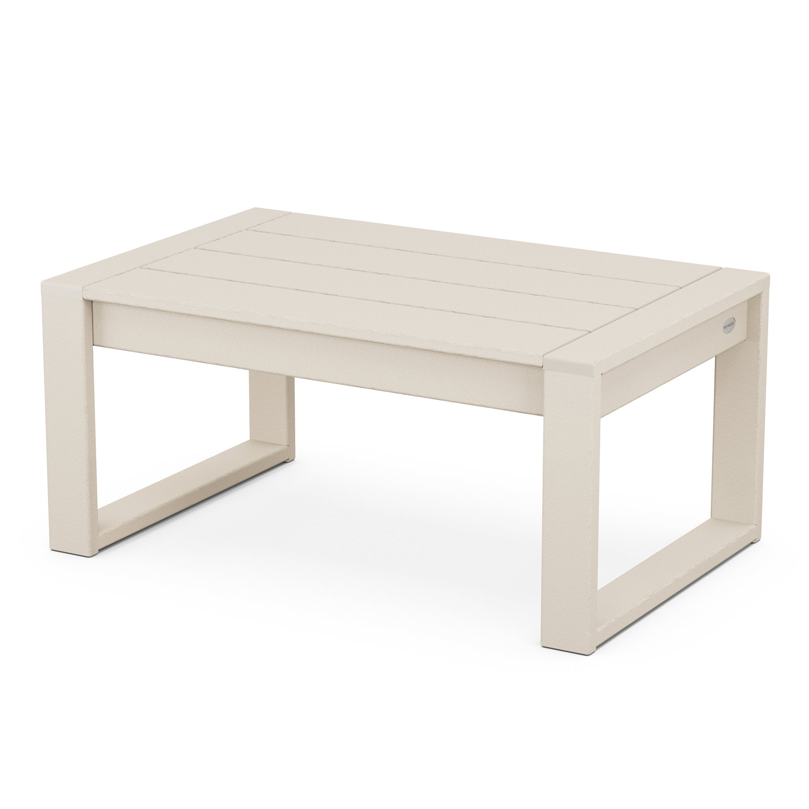 POLYWOOD® Edge 35" Patio Table, Cream