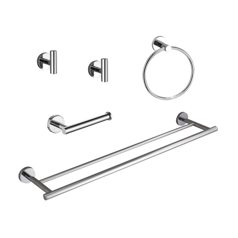Ensemble de support à serviettes 5 pièces, Chrome chrome