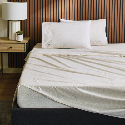 Ensemble de draps 100% coton percale Lacoste