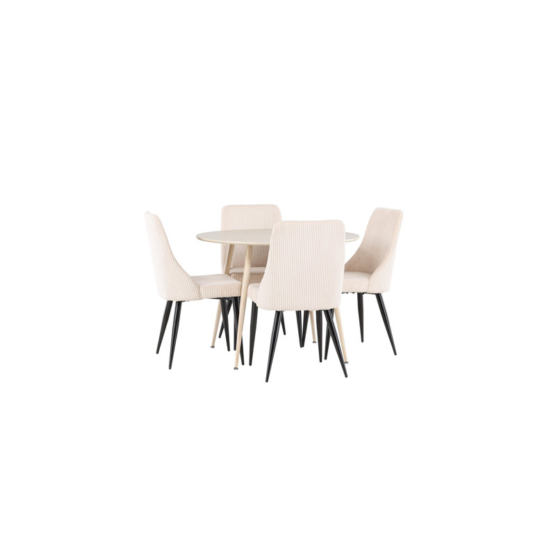 Wolfe 4 -Person Dining Set, White