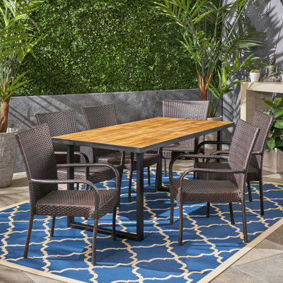 Amari 7 Piece Teak Dining Set