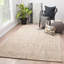 Cayman Jute / Sisal Area Rug in White/Brown/Tan-2037499754