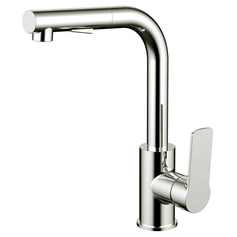 Daweier Pull Out Kitchen Faucet, Brushed Nickel