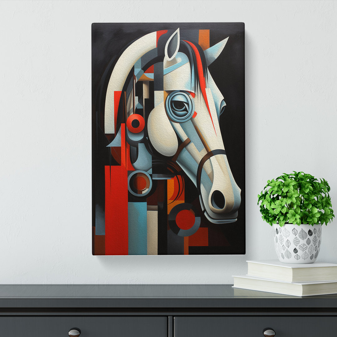 Horse Constructivism No.2 - Wrapped Canvas