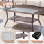 7 - Pieces Outdoor Rattan Sofa Seating Group With Ottomans And 6" Thick Cushions-1493999491