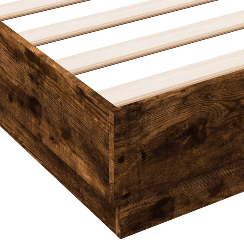 Vidaxl Bed Frame Engineered Wood, Grey Sonoma, European Kingsize (160 x 200cm)