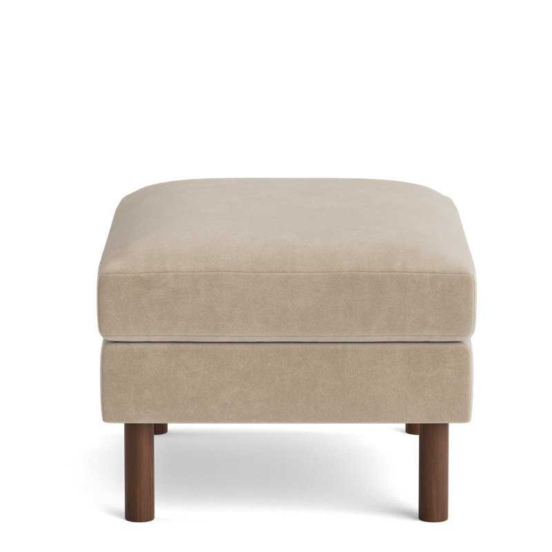 Laguna Ottoman, Velvet - Beige