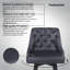 Swivel Upholstered Counter Stool with Metal Frame-1839505544