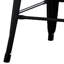 Métal 24 po noir mat, style rustique rustique avec, construction, dossier confortable, pieds coulissants, facile à déplacer, idéal pour les sièges de cuisine et de restaurant, style, assemblage, cuisine, salle à manger