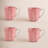 Cabbage Pink Mug, Set of 4