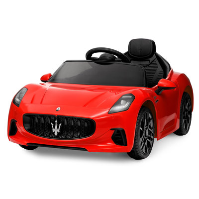 Licensed Maserati Gran Cabrio Ride On Car, 12V Electric Vehicle for Kids with Remote Control, Lights & Suspension