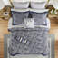 Ensemble d'édredon élégant 12 pièces avec draps en coton bleu marine-119068523