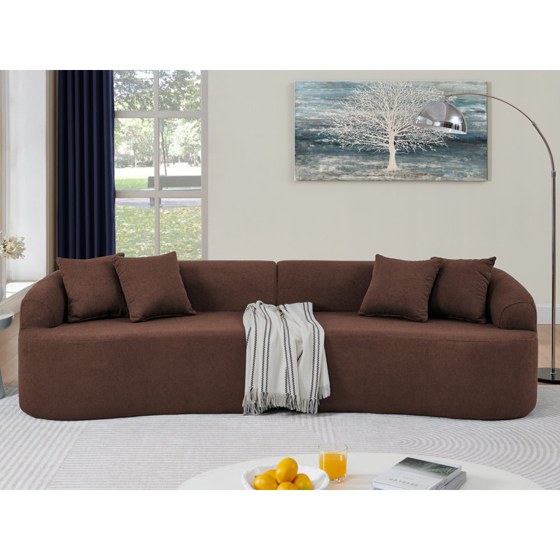 Canapé modulaire 2 pièces, Marron foncé