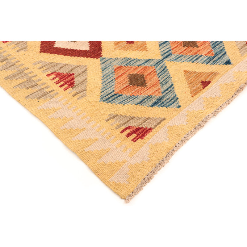 Runner 84 cm x 285 cm Wool Hand Woven Kilim Area Rug