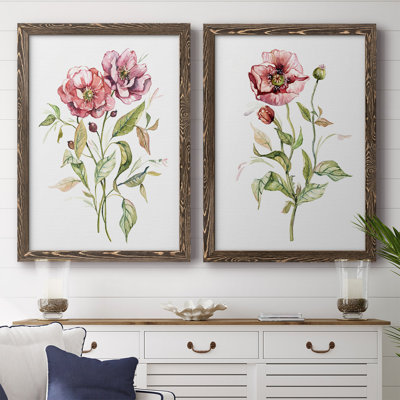 Fleurs sauvages - Toile encadrée de qualité supérieure - prête à être accrochée