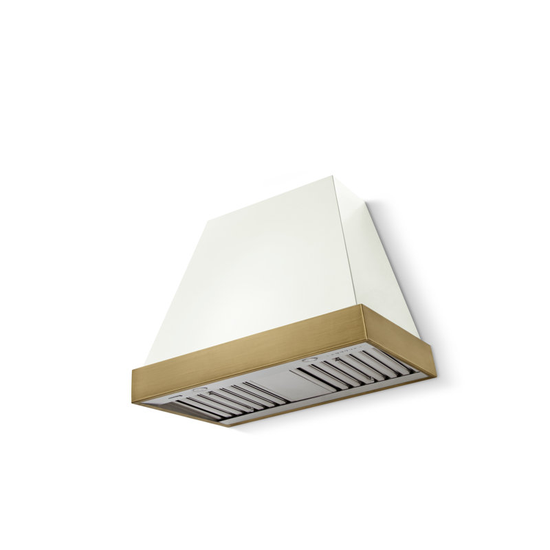 Euclid 36 X 30 Hood 600 CFM, Antique Brass, White