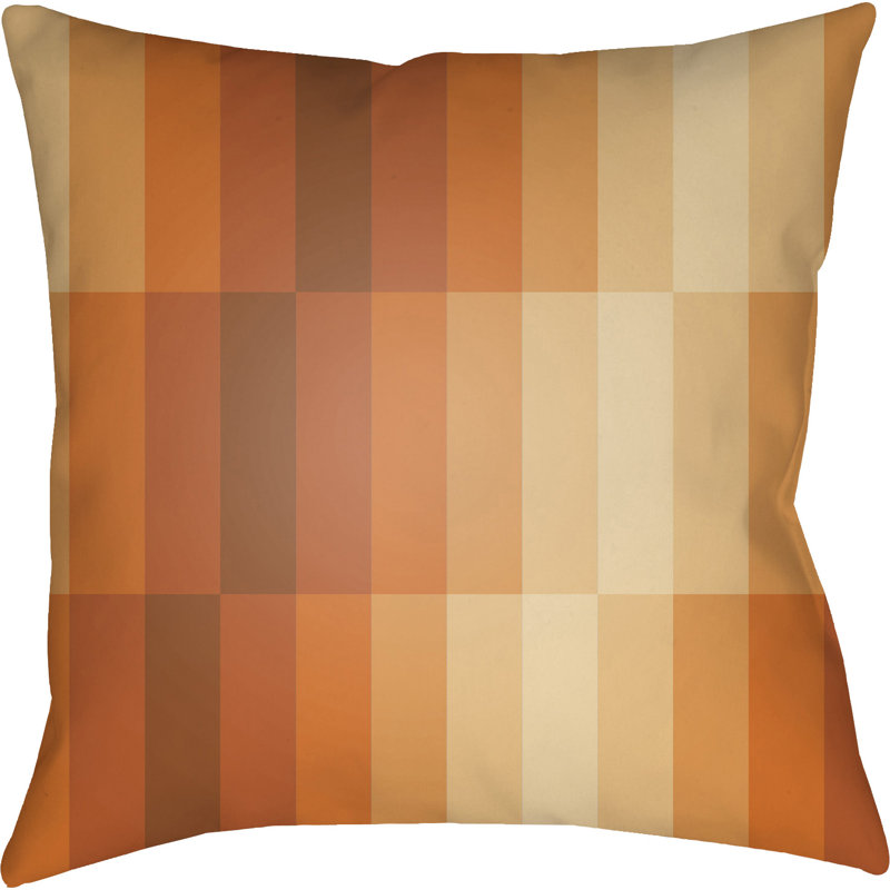 Moderne Geometric Outdoor Throw Pillow, 18" H x 18" W x 4" D, Green