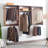 Devi Oak Wall Mounted Wood Closet System-579508416