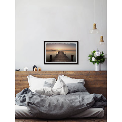 «Living The Lake Life», art graphique encadré