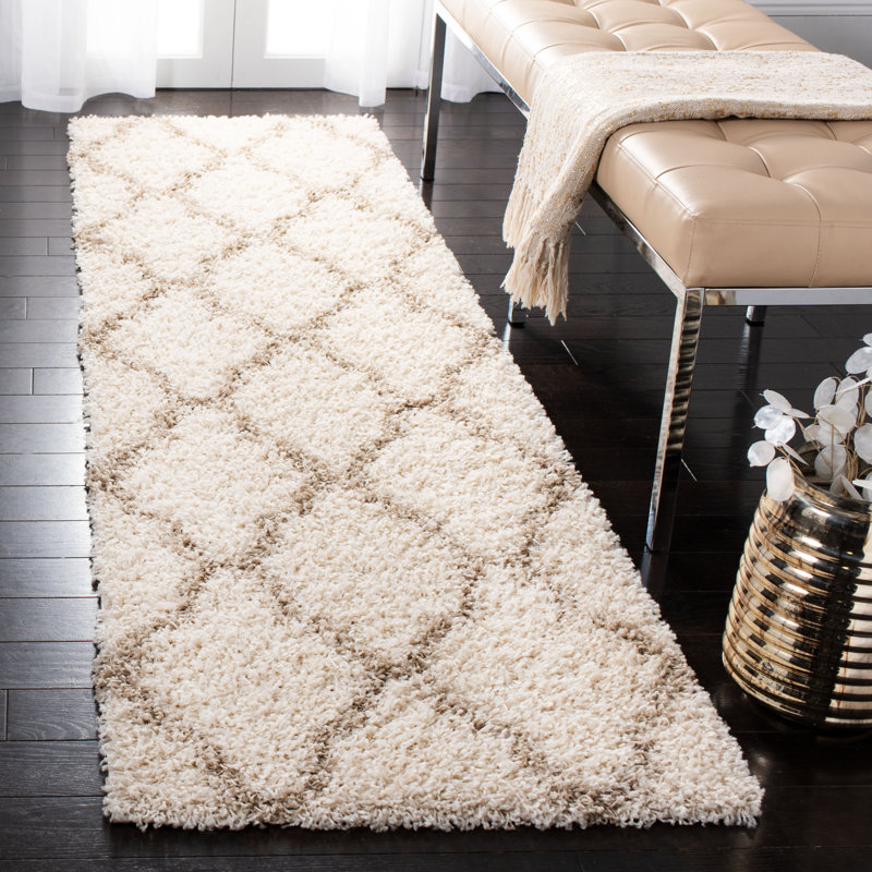 Darroch Sgd-Dallas Geometric Performance Shag Rug, Tapis de couloir 2 pi 3 po x 8 pi