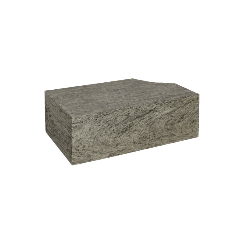 Table basse ciselée, pierre grise, argent