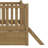 Sturdy Platform Bed With Guardrail And Convenient Trundle-1049671010