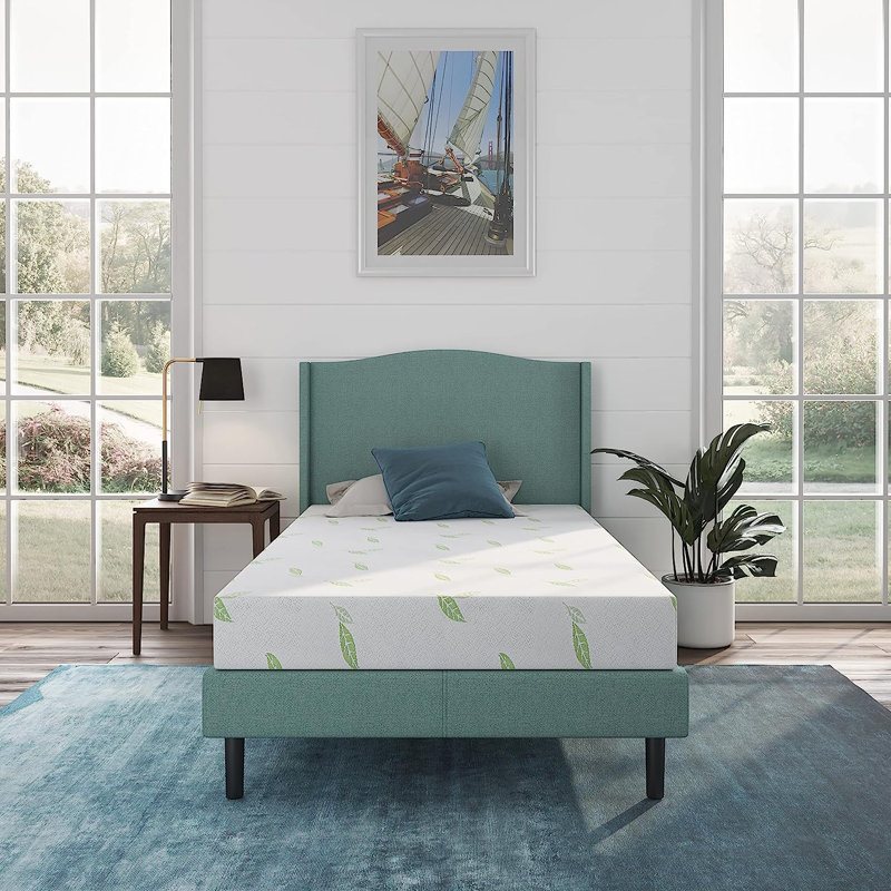 Matelas et sommier en mousse à mémoire de forme moyenne Alwyn Home Herzberg, Simple TG