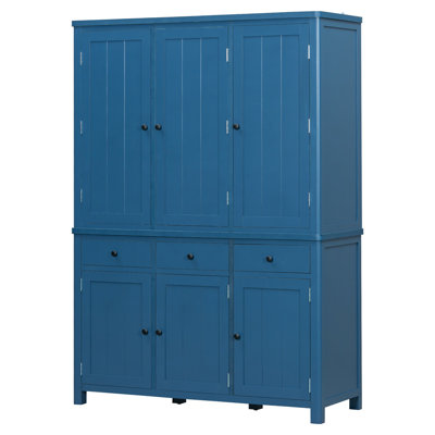 74.8"H High Freestanding Kitchen Pantry with Storage Cabinet