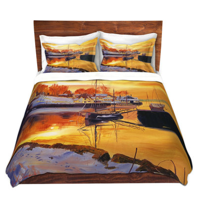 Ensemble de housse de couette en microfibre DiaNoche par David Lloyd Glover - Snow Harbor