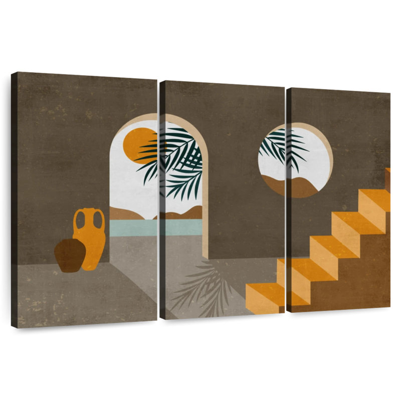 Lilie Midcentury Interior Abstract, 28" H x 45" W