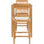 Outdoor 3 - Piece Teak Bar Height Dining Set and Bistro Set with Cushions