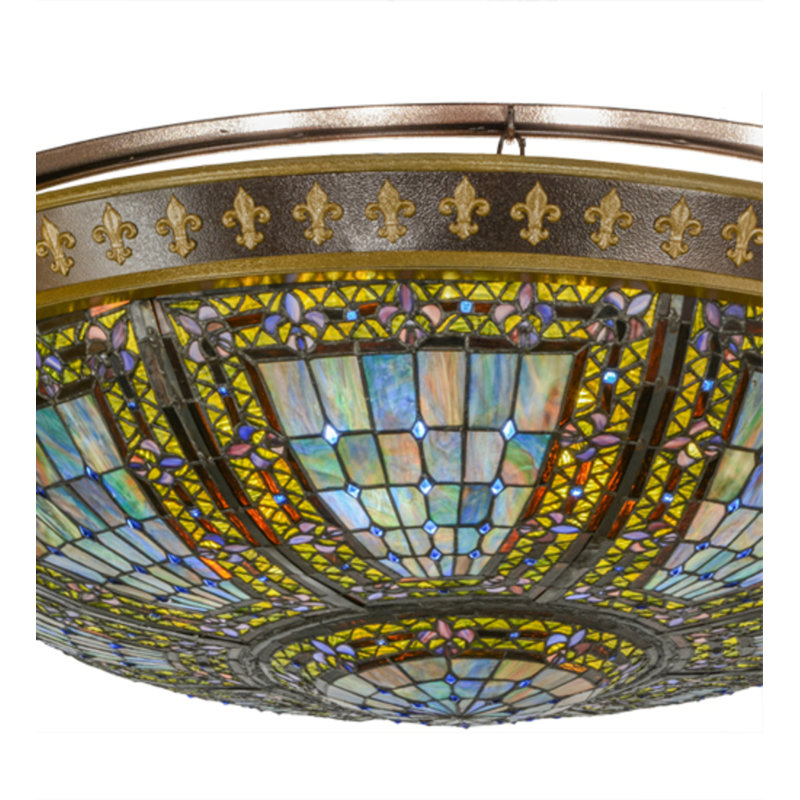 Fleur-de-lis 8 - Light Semi Flush Mount