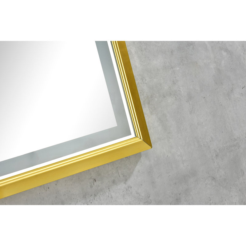 Miroir de salle de bain rectangulaire surdimensionné avec brouillard et intensité variable 42 po X 24 po à DEL pour la fonction beauté