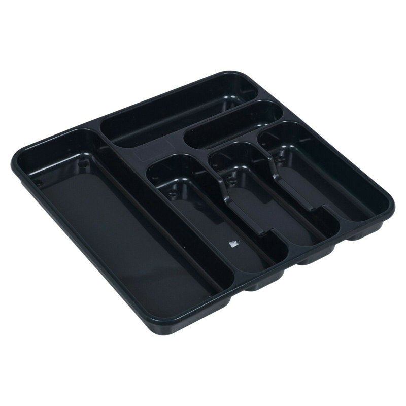 Plastic Flatware Caddy, Graphite