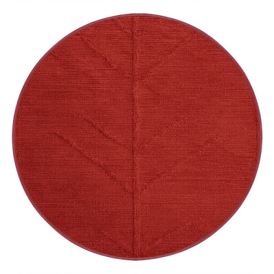 Tapis rouge uni lavable à la machine